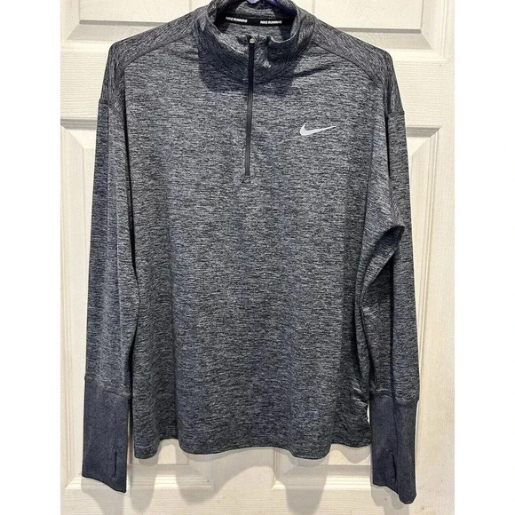 Nike‎ Element Women's 1/4 Zip Running Top gray reflective pullover Large - Picture 1 of 7